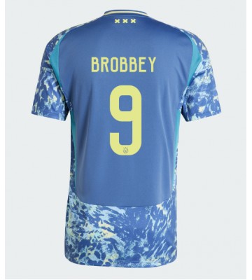 Ajax Brian Brobbey #9 Replika Udebanetrøje 2024-25 Kortærmet